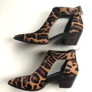 NEW! Sole Society Cheetah Print Cow Hair Booties